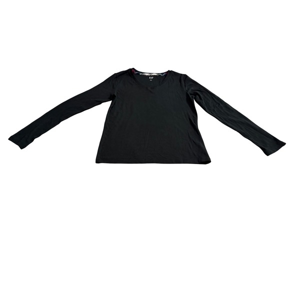 GAP Tops - Gap Women's V-Neck Long Sleeve Top Black Cotton Modal Blend Size L GP006391